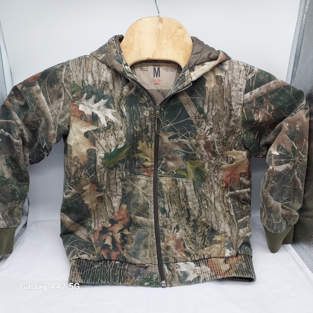 RedHead Silent Hide Youth Camo Hunting Jacket Thermolite Insulated Hooded Medium